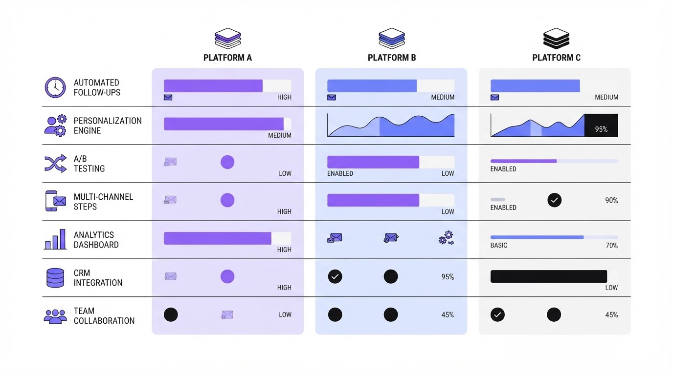 Compare email sequencing software capabilities