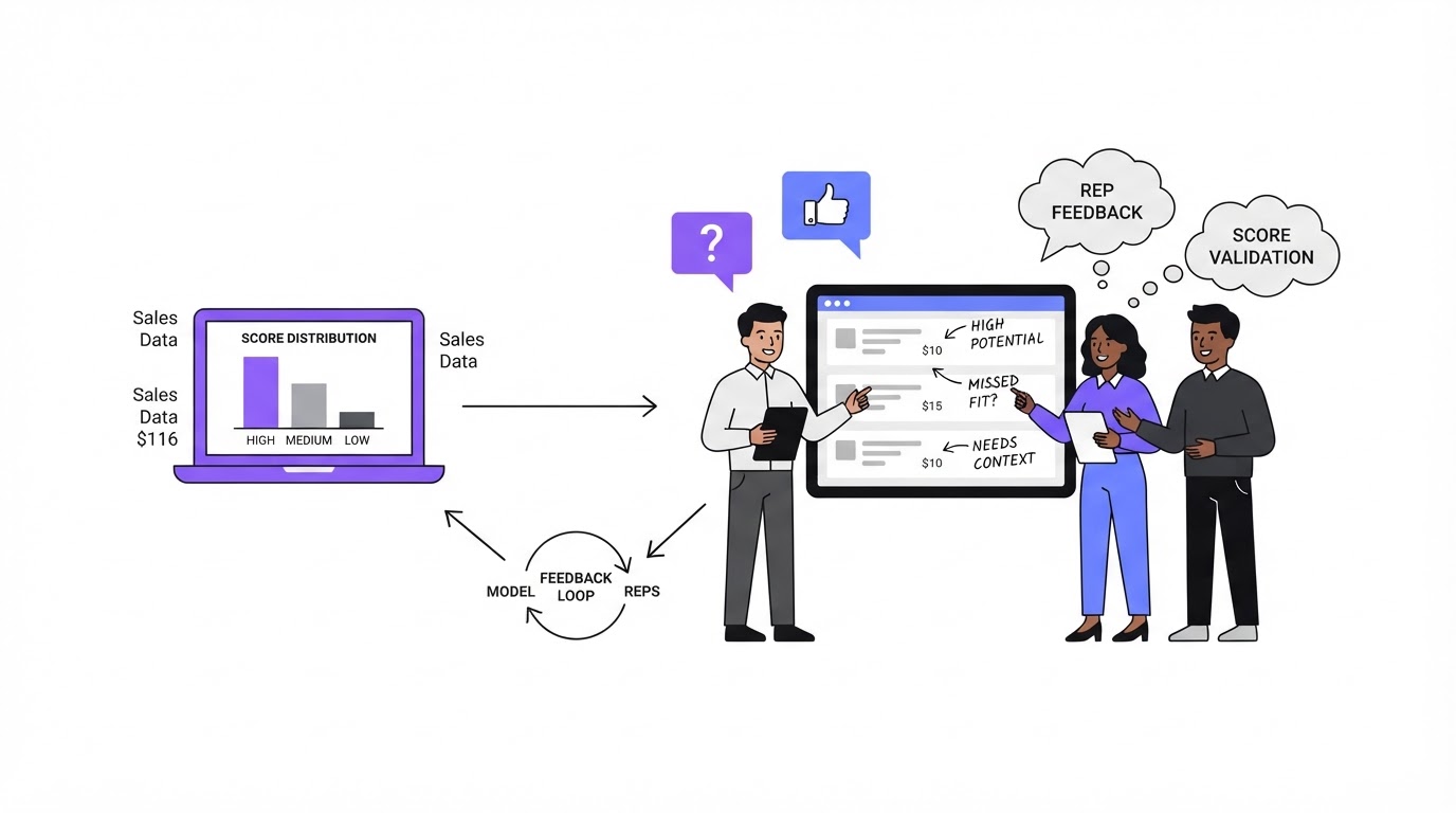 Gather rep feedback before scores guide prospecting