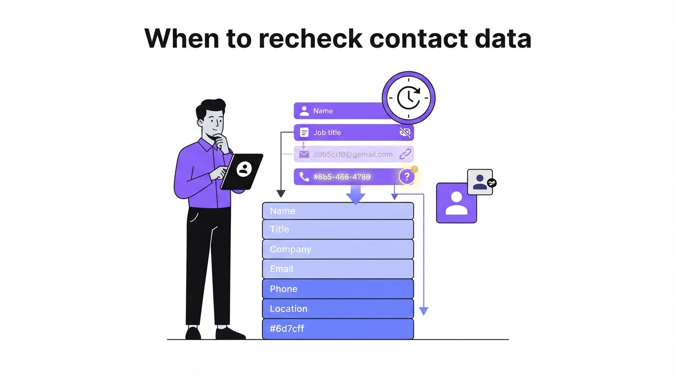 When to recheck contact data